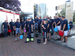 Blusgroep Burgum en Gytsjerk halen nat pak voor de  Ice Bucket Challe